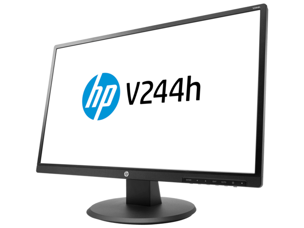 HP V244h 23.8" LCD Monitor, 169, 1920x1080, VGA, DVI, HDMI, Tilt, VESA